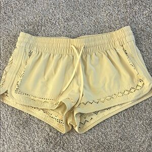O'Neill High Waist Yellow Shorts with Elastic Waistband